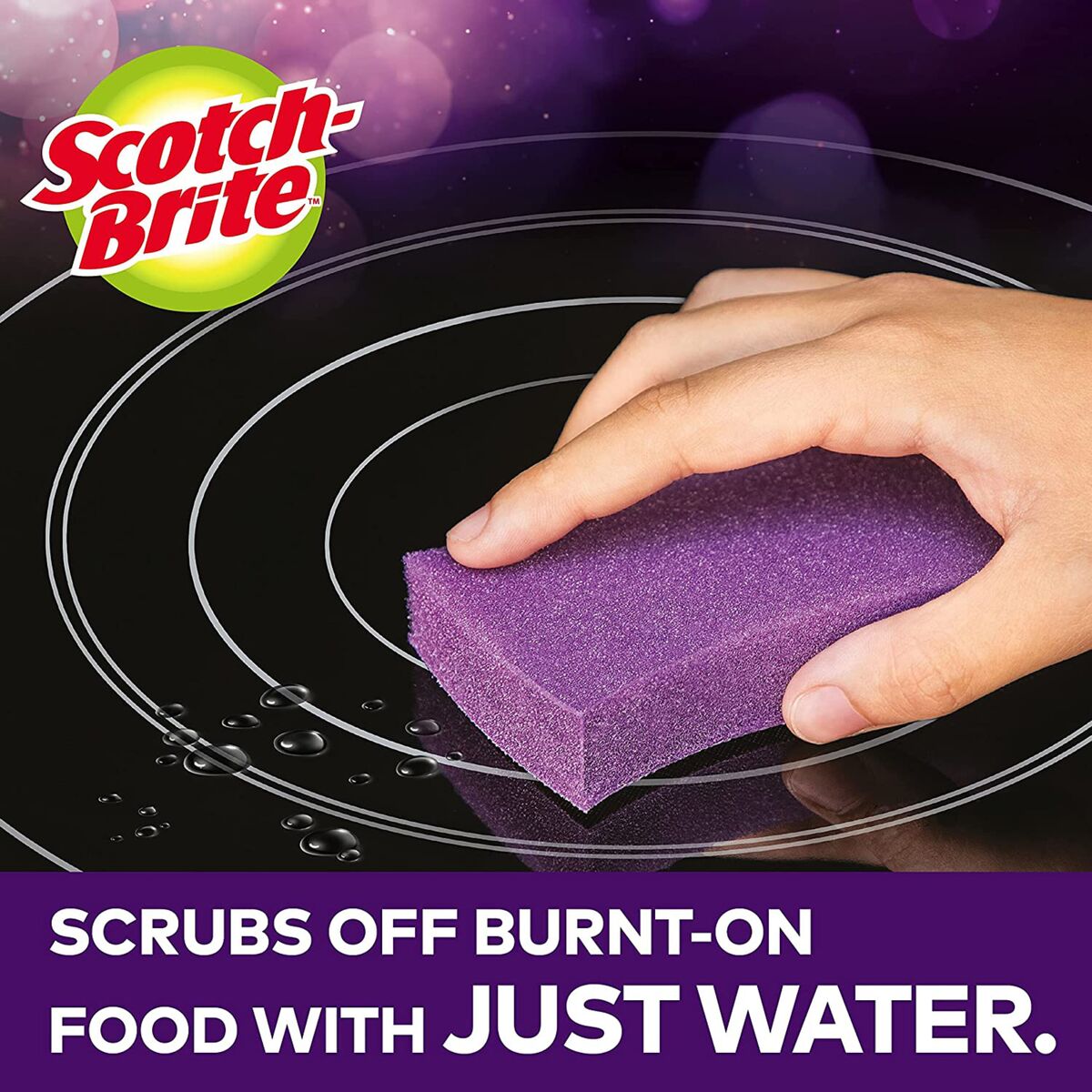ScotchBrite Glass Cooktop Pad Purple SCOTCHBRITE All Brands